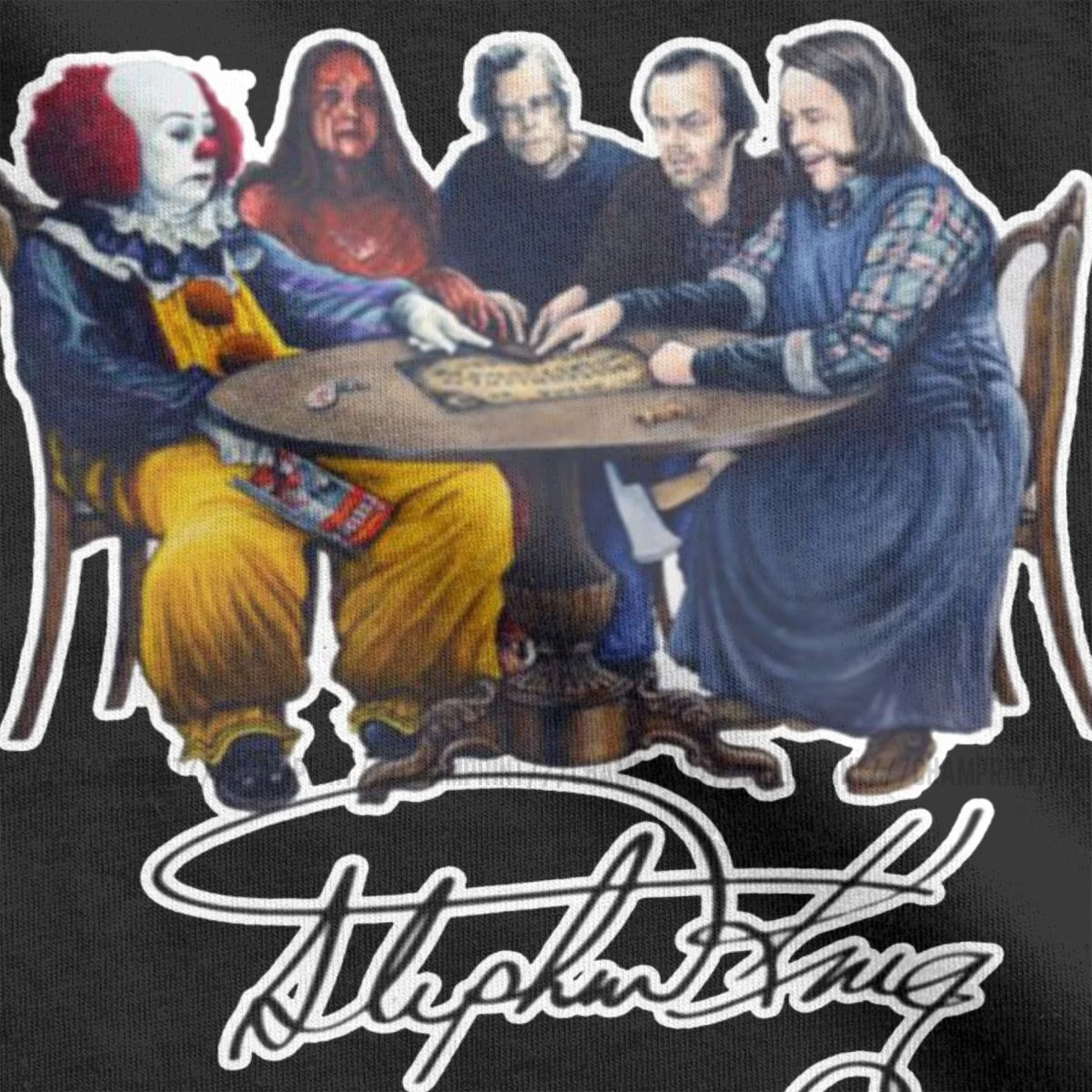 Мужские футболки с принтом Стивена Кинга ужасов друзей пеннивайз одежда из