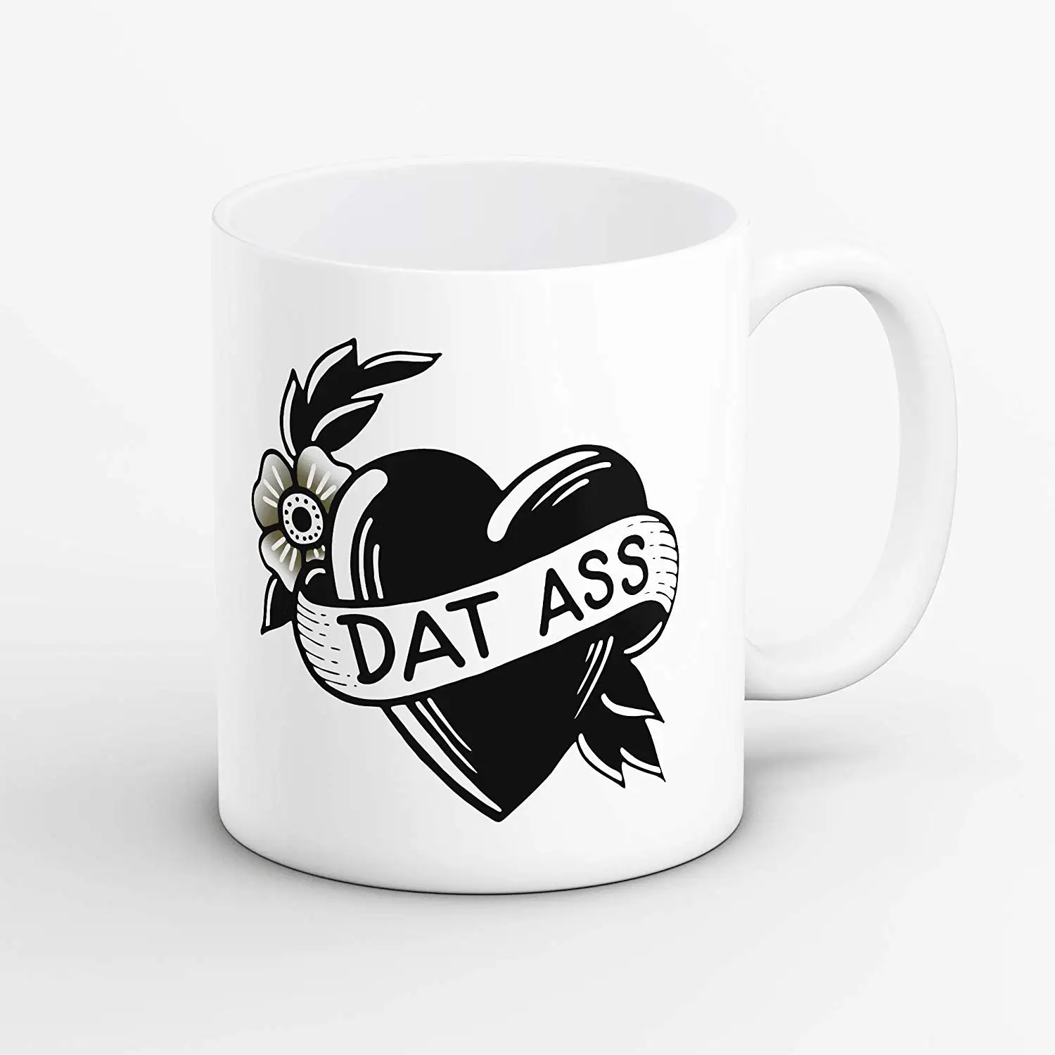 Dat Ass чашка в форме сердца смешной грубый подарок секретный санта Кофе Посмотрите