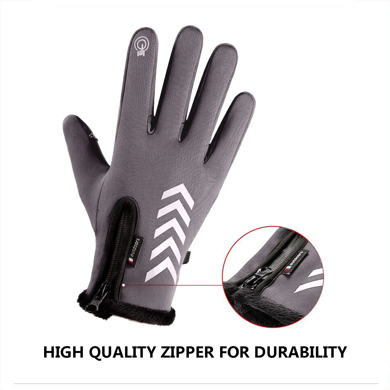 

Cold-proof Ski Gloves Waterproof Winter Gloves Cycling Fluff Warm Gloves For Touchscreen Cold Weather Windproof Anti Slip#YL10