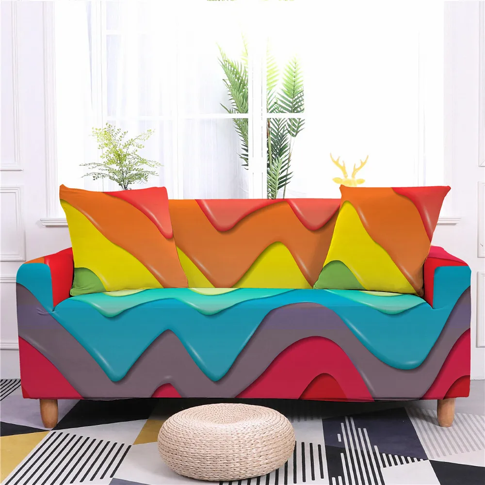 

Colorful Corner Sofa Covers for Living Room Elastic Cushion Cover Slipcovers Funda Sofa Chaise Lounge Protector Big Sofas Sofa