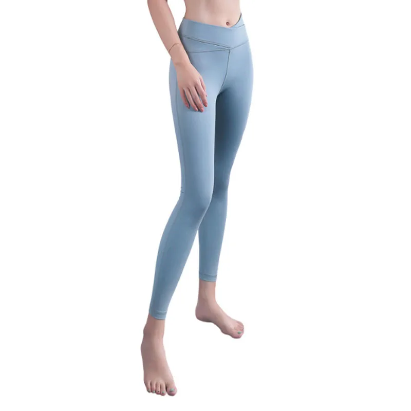 Спортивный любящий корейский стиль крест живот Леггинсы Йога брюки для бега