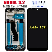 aaa quality lcd for nokia 3 2 ta 1156 ta 1159 ta 1164 lcd display touch screen digitizer assembly replacement with free tools