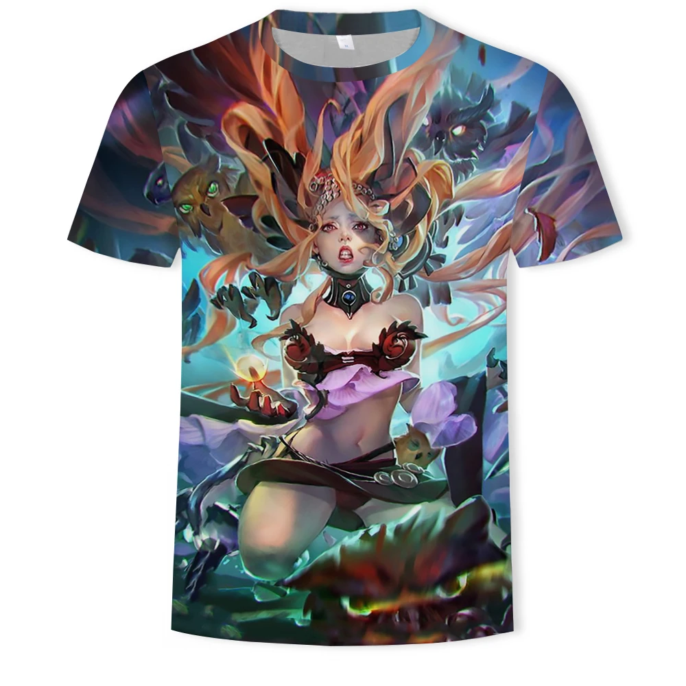 

3D Printing Fashion Men's and Women's Short-sleeved T-shirts Under the Summer Legends, Casual Loose Men's Tops