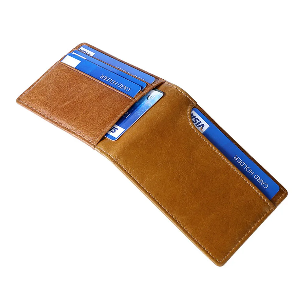

2021 Solid Color Card Holder Wallet Folder Protable Leather Driving License Credit Card Purse Certificate Card Holder