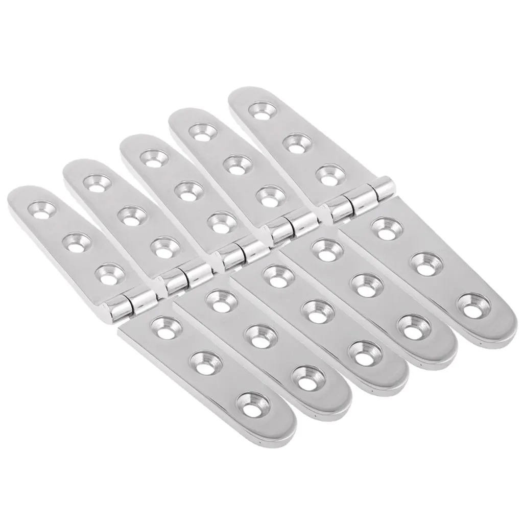 

5Pcs Heavy Duty 316 Stainless Steel Cast Boat / Marine Strap Hinge 6 x 1 inch