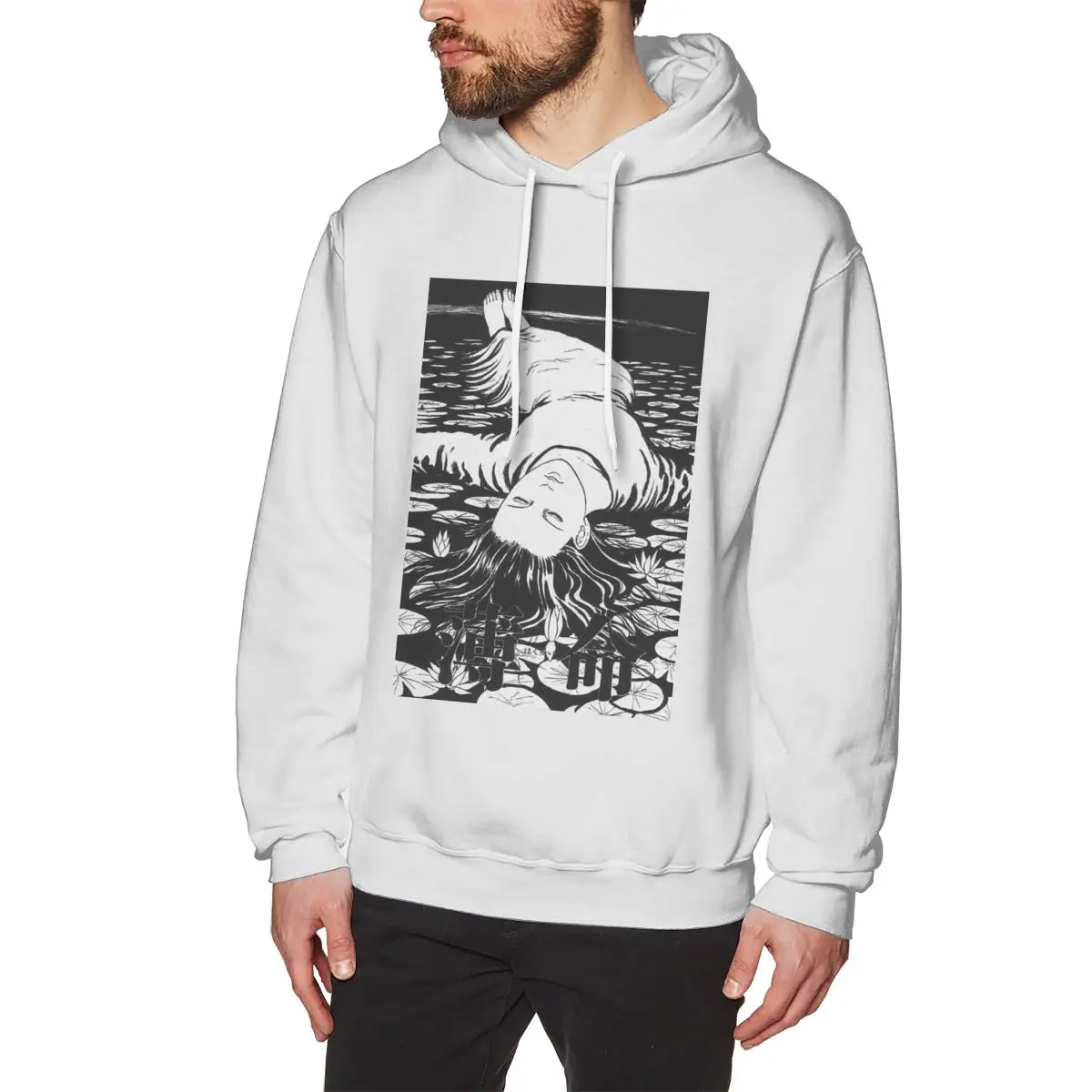 white Crewneck Junji Ito Dying Young Sweatshirt Новинка года на заказ для мужчин - Цвет: white
