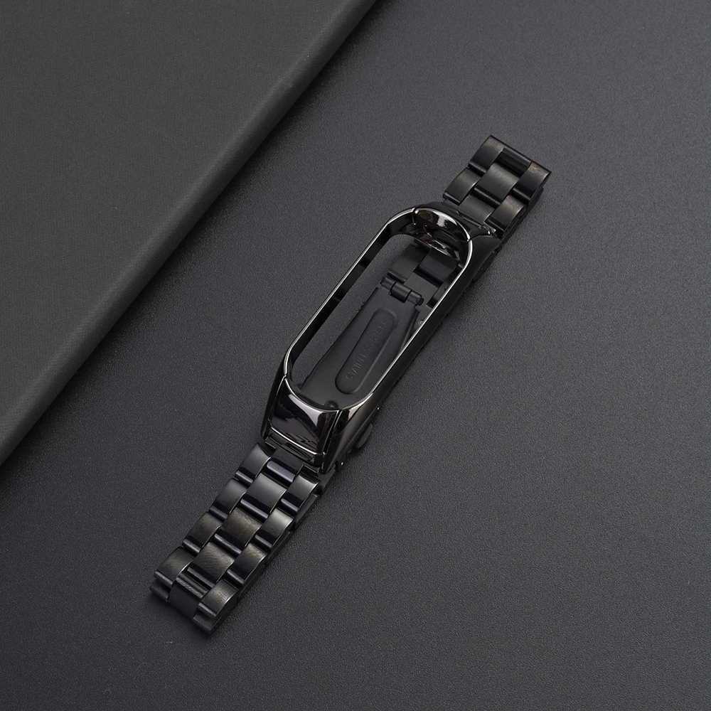 UEBN Metal Strap For Xiaomi miband 5 replacement  wrist strap Stainless Steel Bracelet Wristbands for Xiaomi mi band 4