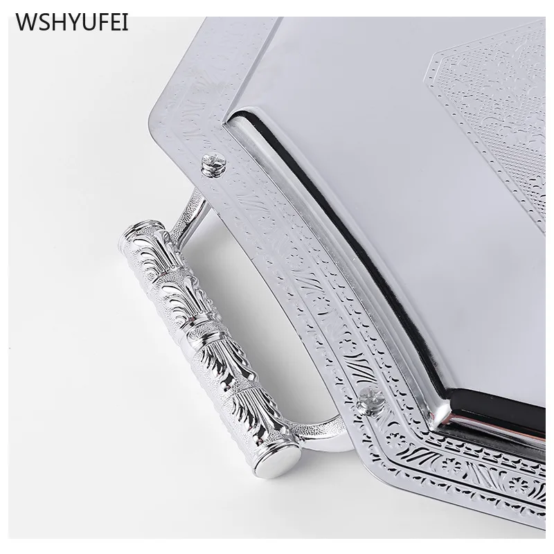 

Direct sales new oversized gold is not easy to break Western food hotel western cake house jewelry pattern display tray