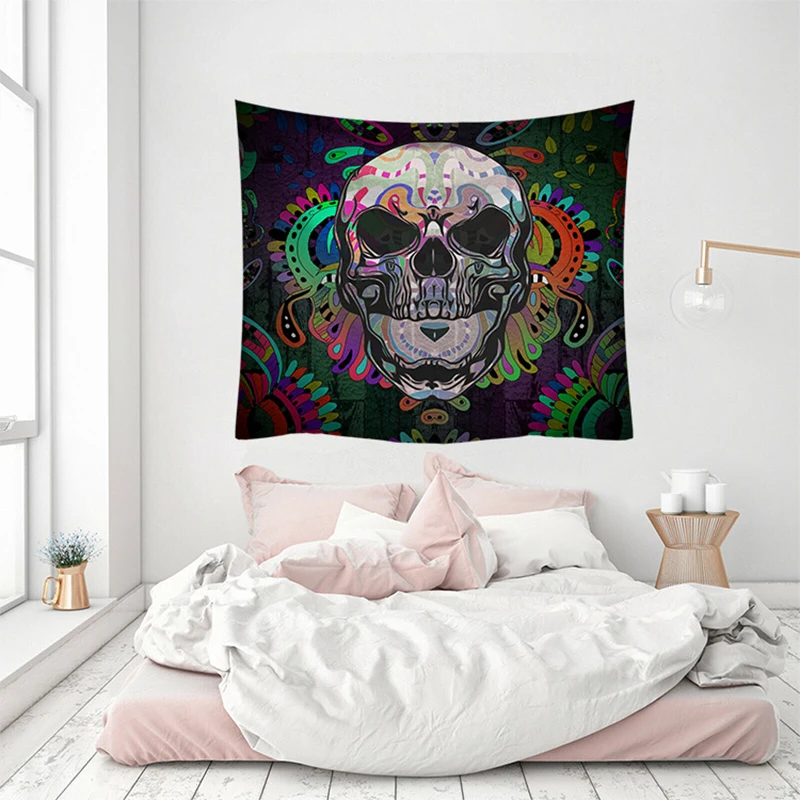 Гобелен с черепом антикварный домашний декор настенный богемный Прямая поставка