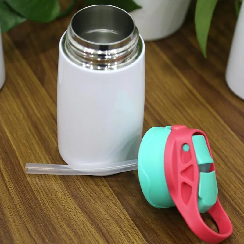 12 унций DIY сублимационные Детские Чашки Sippy тонкая бутылка-неваляшка нержавеющая