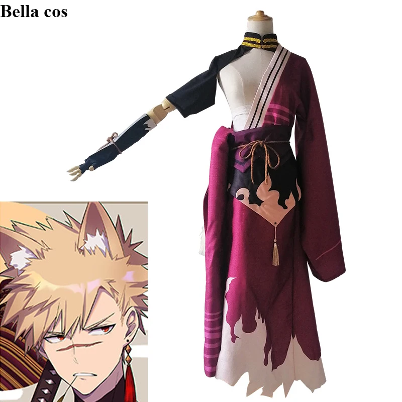My Hero academic Bakugo костюм кацуки для косплея мужской кимоно Униформа Костюмы на
