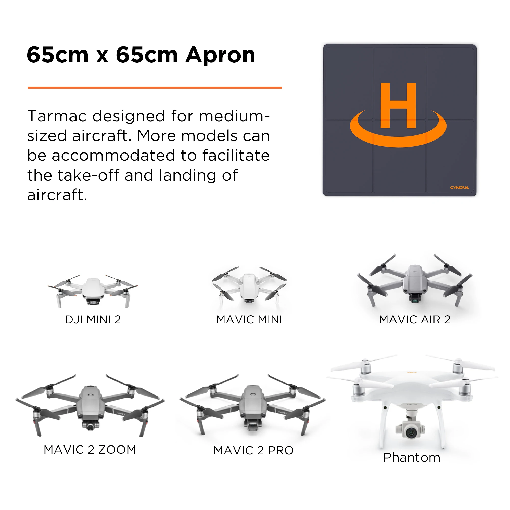 Портативный складной посадочный коврик CYNOVA 50 см 65 для дрона DJI FPV Mavic Mini SE AIR 2