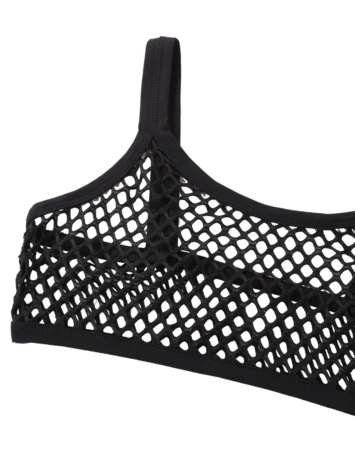 iiniim Women Femme Adult See Through Fishnet Camisole Crop Top Hollow Out Sexy Fashion Transparents Basic Tank Vest Tops | Женская