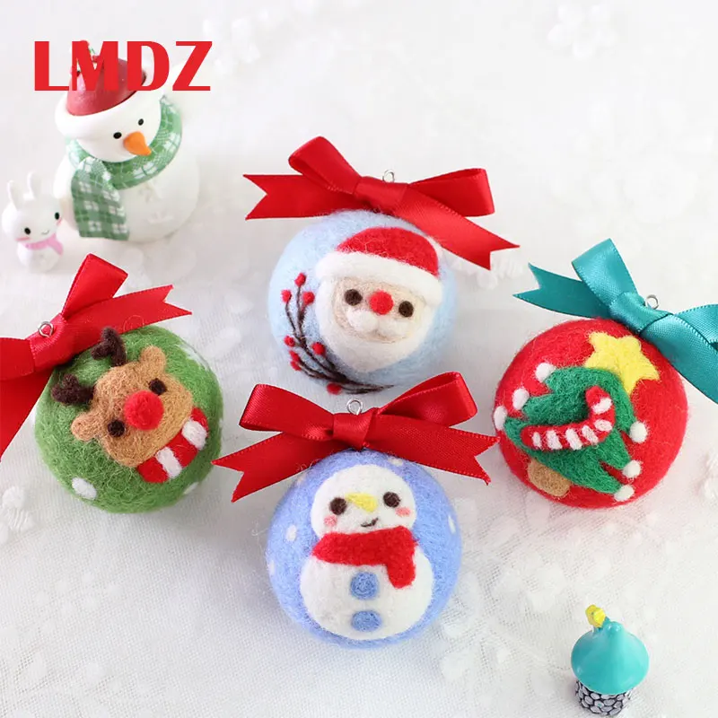 LMDZ 1 шт. Шерсть Войлок животное ручной работы Diy Фотосумка Рождество брелок