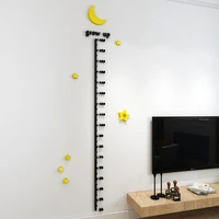 cute pattern wall decal children height measure wall paste wall stickers for kids rooms baby growth chart wallpaper for home