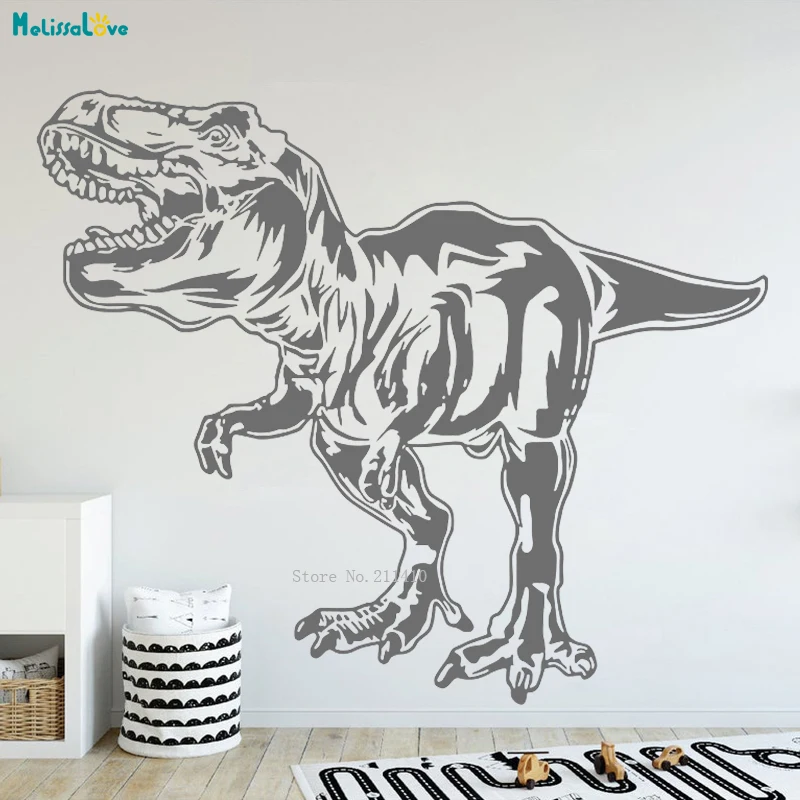 

Dinosaur Hunt For Prey Wall Art Deco T-rex Decal Personalized Boys Room Gifts Nursery Stickers Self-adhesive YT5227