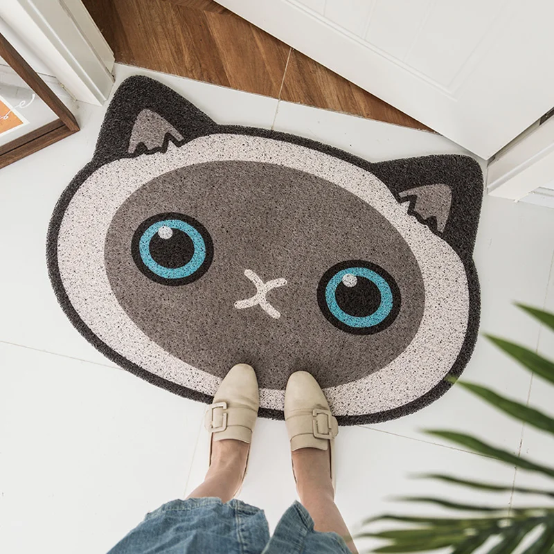 Pаспродажа ПВХ напольный коврик Ceroon Cat, дверной коврик, гостиная, спальня, кухня, водонепроницаемый Противоскользящий Декоративный Напольный коврик дл...