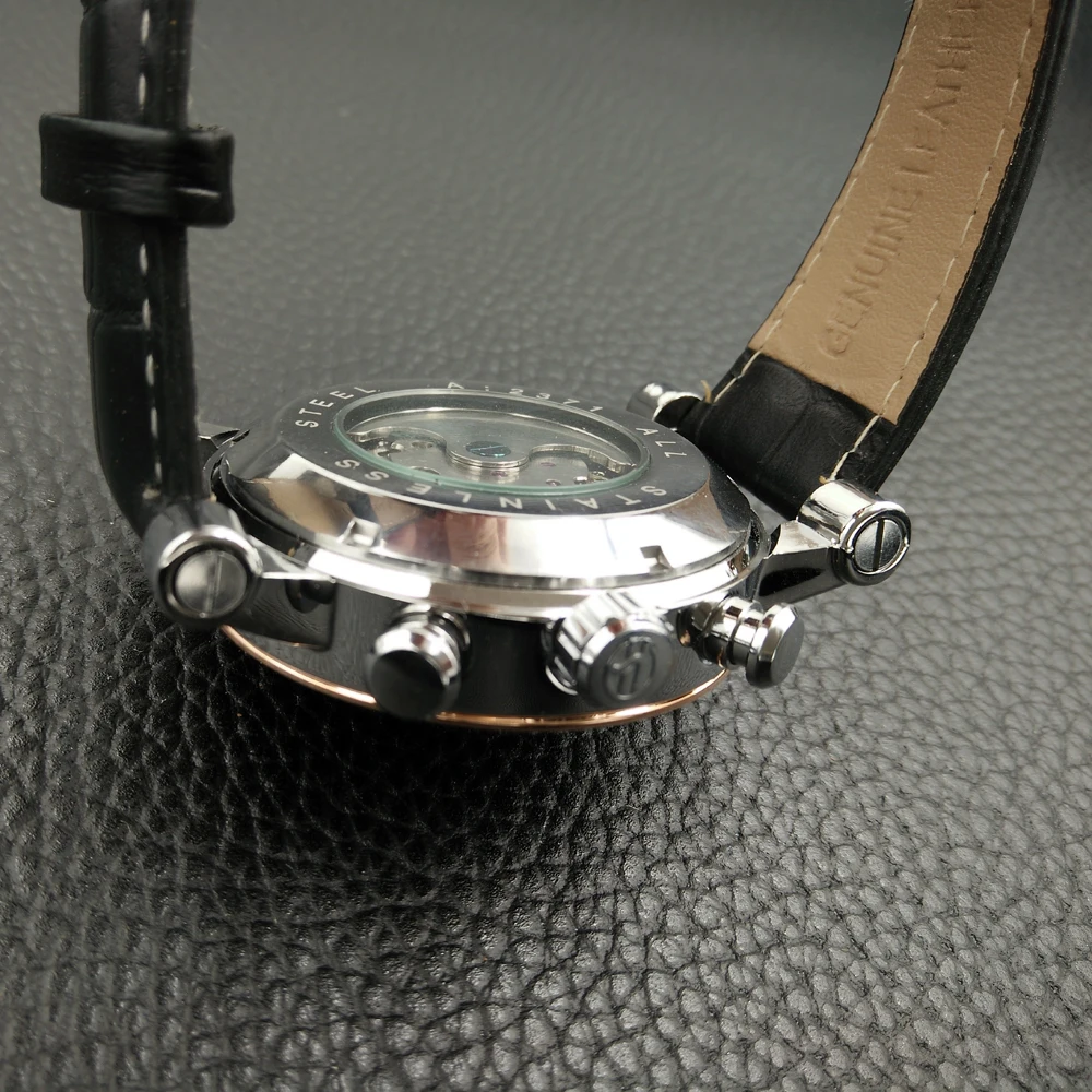 Forsining Tourbillon Мужские часы с автоматической обмоткой кожаный ремешок