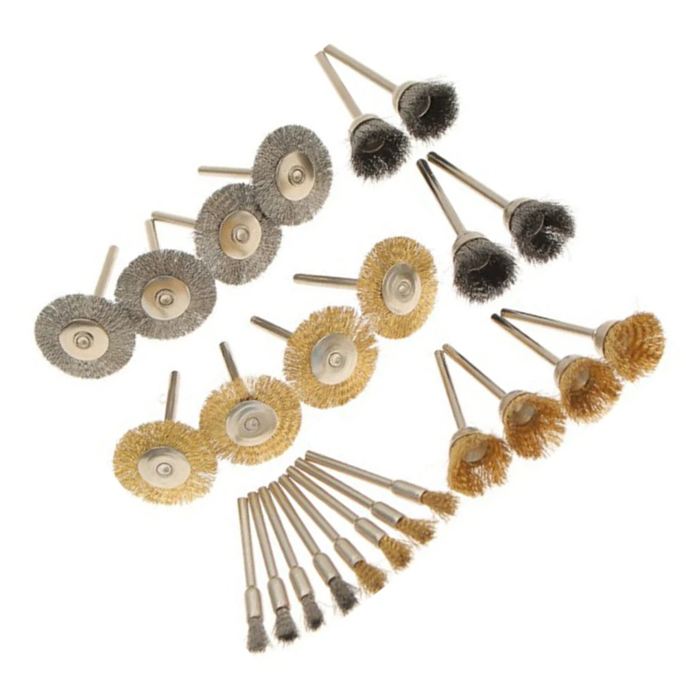 

24pcs Wire Cup/Wheel Brush Set For Drill Steel Brass Metal Cleaning Rust Sanding Stainless Steel Silk Brush 2020 New