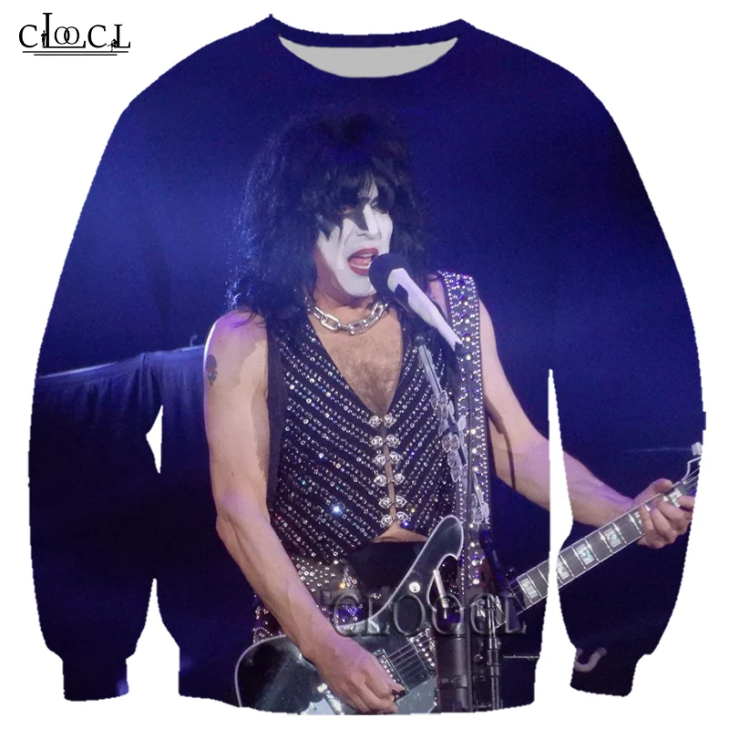 

CLOOCL Popular Sweatshirt 3D Print Metal Rock KISS Band Casual Men Women Tracksuit Autumn Jogging Suit Tops Drop Shipping