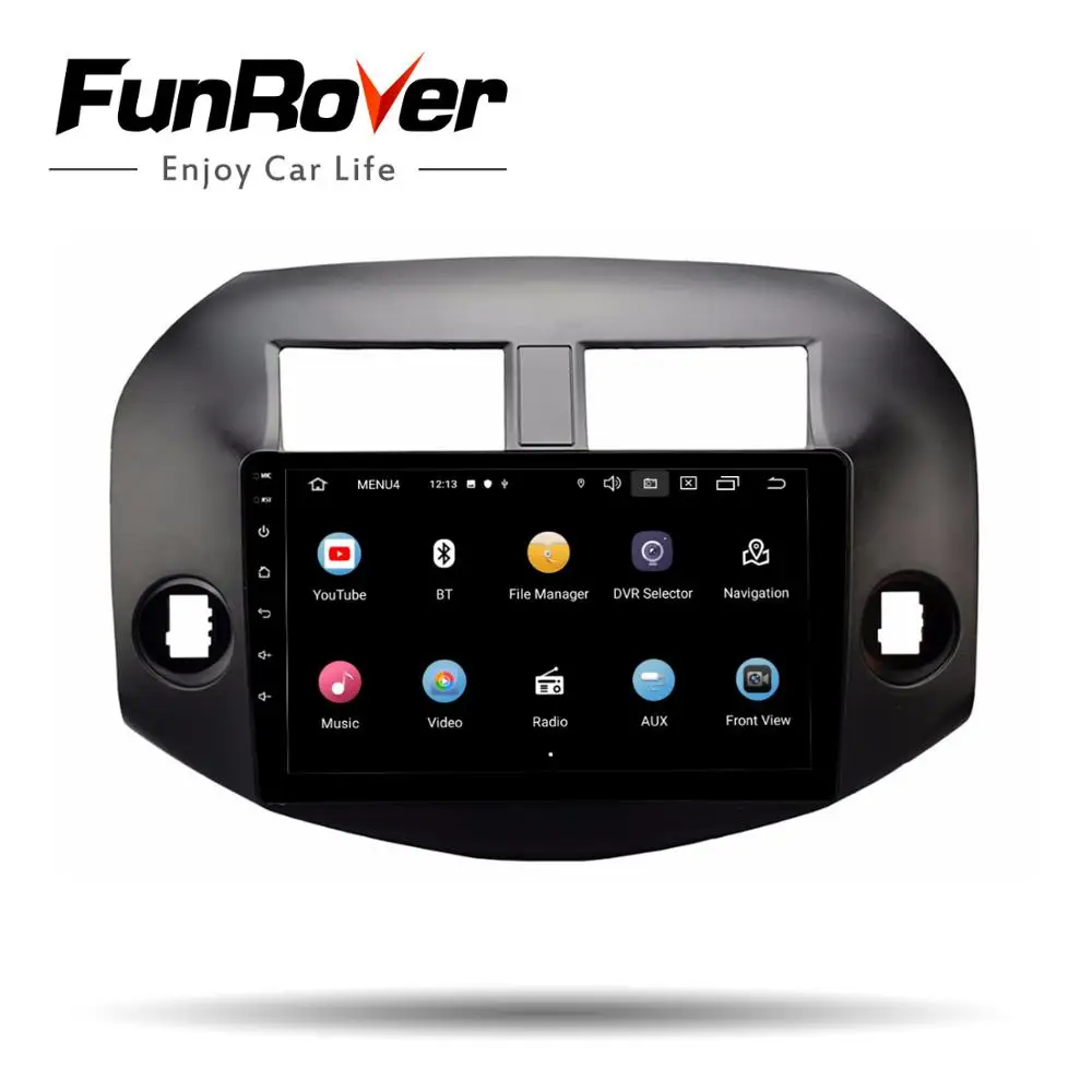 Автомагнитола FUNROVER для Toyota RAV4 9 0 2005 2 din 2.5D + IPS Android 2013 dvd gps навигация|Автомагнитолы|