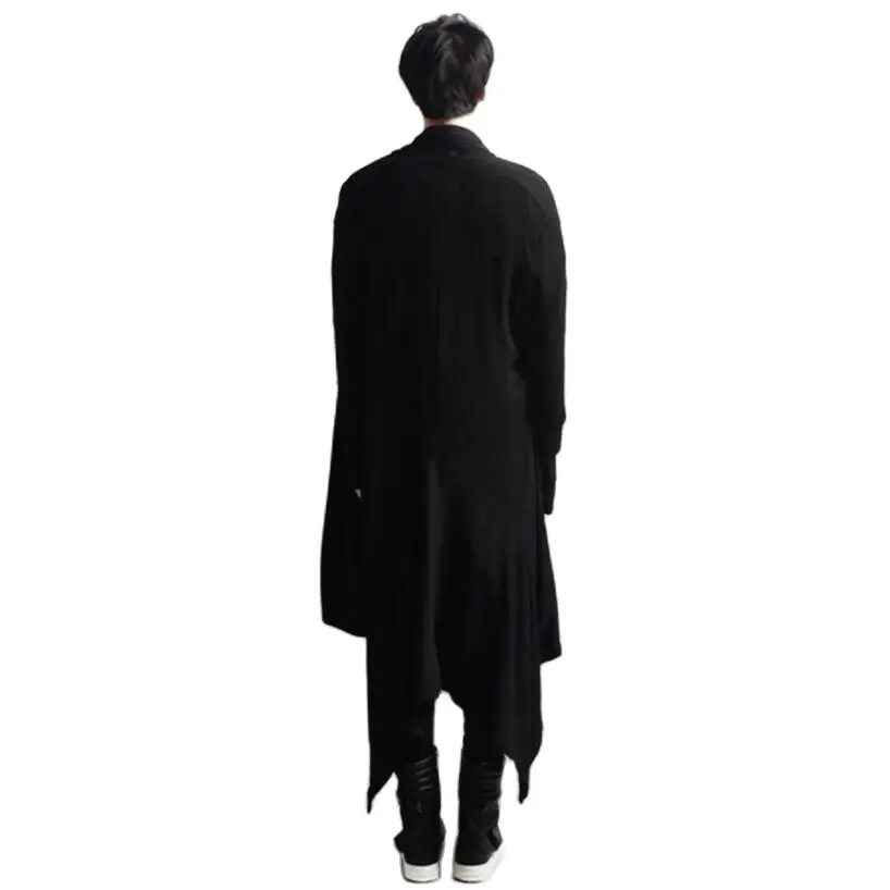 Демисезонный мужской Тренч в готическом стиле панк рок хип хоп длинная куртка