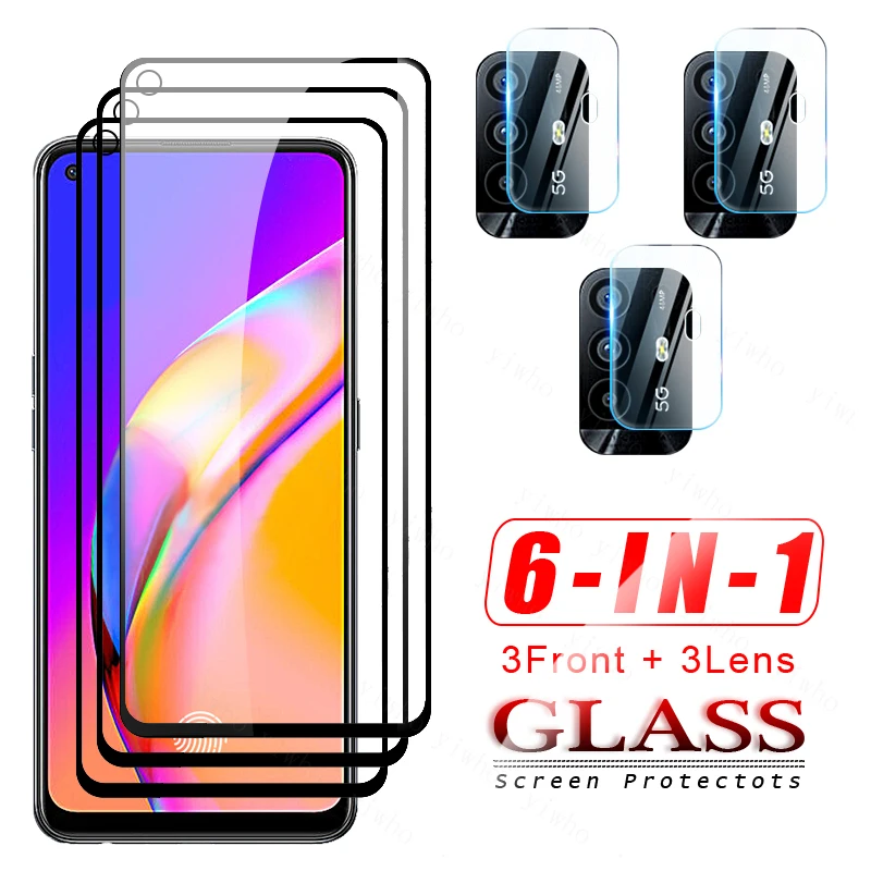 

Защитное стекло 6-в-1 Для Oppo Reno6 Z, Защита экрана для Oppo Reno6 5g Z, пленка из закаленного стекла для камеры Vivo Reno 6 Z 5g