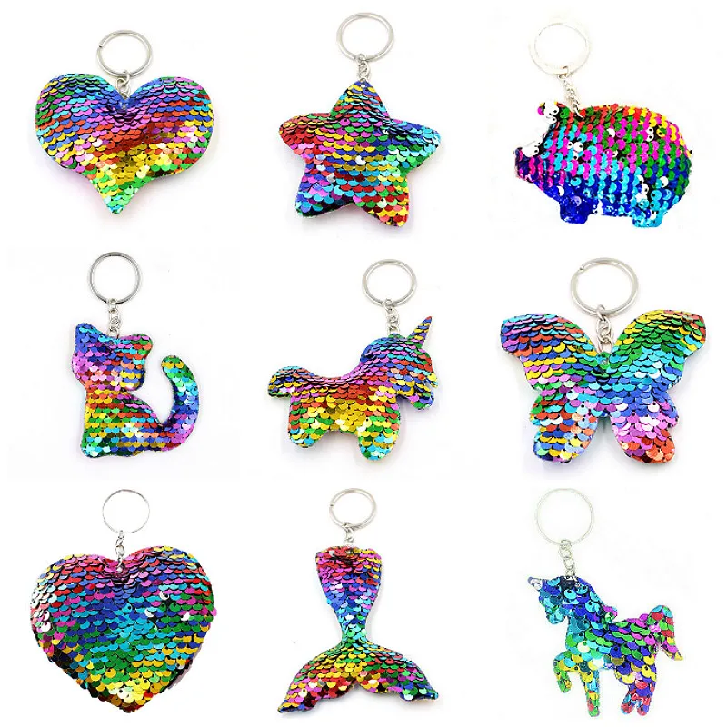 1 @ # новый модный брелок с блестками для мужчин и женщин автомобиля подвески