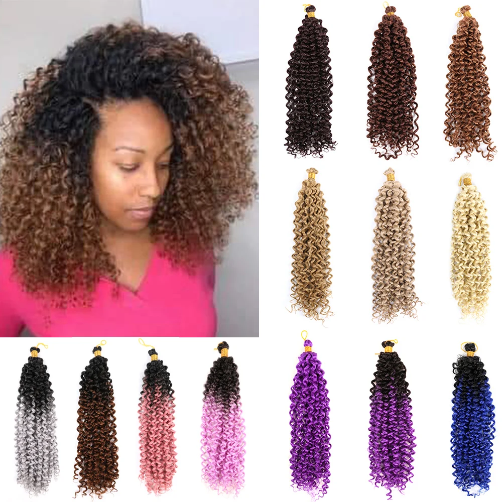 Плетеные волосы Омбре афро привлекательный локон плетеные вязаные крючком