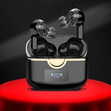 True Wireless Earbuds  Bluetooth 5.1 Touch Headphone Bass Hifi Music Volume Control 4 Microphone Noise Cancelling  Tws Earphones