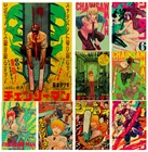 Популярная японская Манга Аниме бензопила, мужские винтажные постеры из крафт-бумаги для детской одежды, Мультяшные декоративные