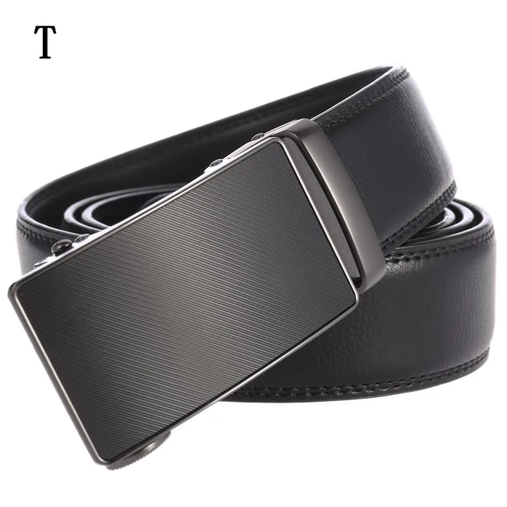

Men Belt Male Genuine Leather Belt Men Strap Belts For Men Automatic Buckle Black Men's Belts Cummerbunds cinturon hombre