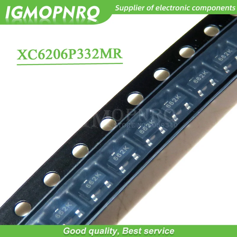 100 шт. новый оригинальный регулятор напряжения XC6206P332MR 662K XC6206 3 V/0.5A с фиксированным