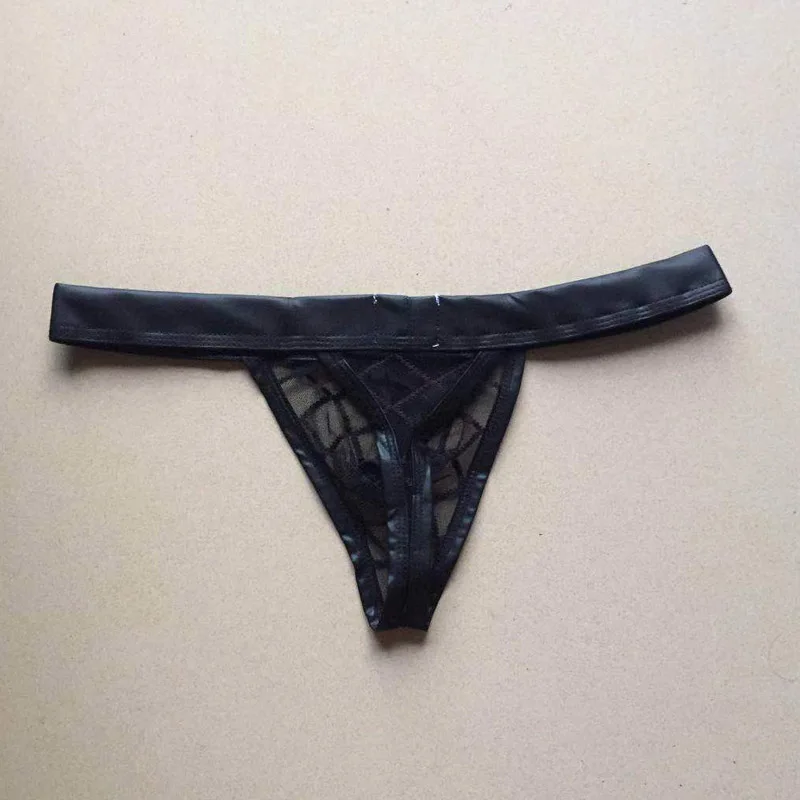 Нижнее белье для мужчин прозрачные стринги с сеточкой |