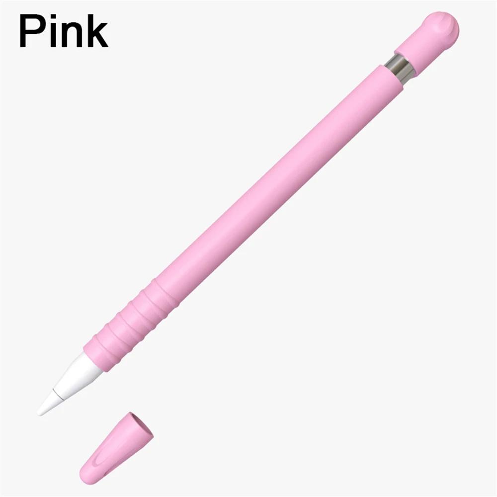 pink Мягкий силиконовый чехол с наконечником, чехол с наконечником, держатель кабеля, адаптер, соединительный ремень, не теряется, для Apple Pencil 1 iPad Pro - Цвета: pink