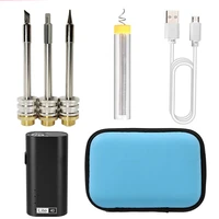 40w portable usb rechargeable soldering iron battery soldering iron 510 interface replaceable heating core soldering iron tip