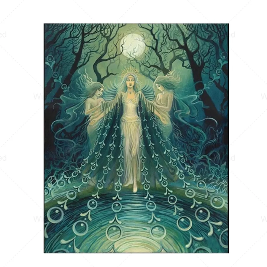 

Greek Goddess of The Night 5D Diamond Painting Mosaic Diy Full Round Diamond Embroidery Cross Stitch Kits Bohemian Home Decor