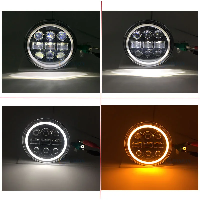 5 3/4 дюймов круглый светодиодный прожектор-Фара Hi/короче спереди и длиннее сзади)