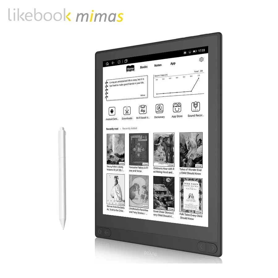 Отправить от нас Likebook Mimas 10,3 дюймов для чтения электронных книг передний светильник Andord для чтения электронных книг почерк с карандашом и крышкой