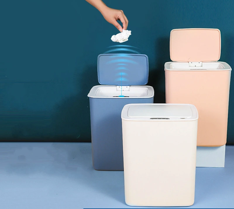 

Intelligent Sensor Trash Bin Fully Automatic With Lid Home Kitchen Bedroom Bathroom Classification Garbage Bass Noise Reduction