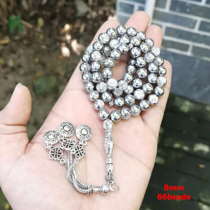 

Silvers crystal tasbih Special gift Islamic Tesbih muslim prayer beads 2020 design misbaha tassels Muslim rosary beads