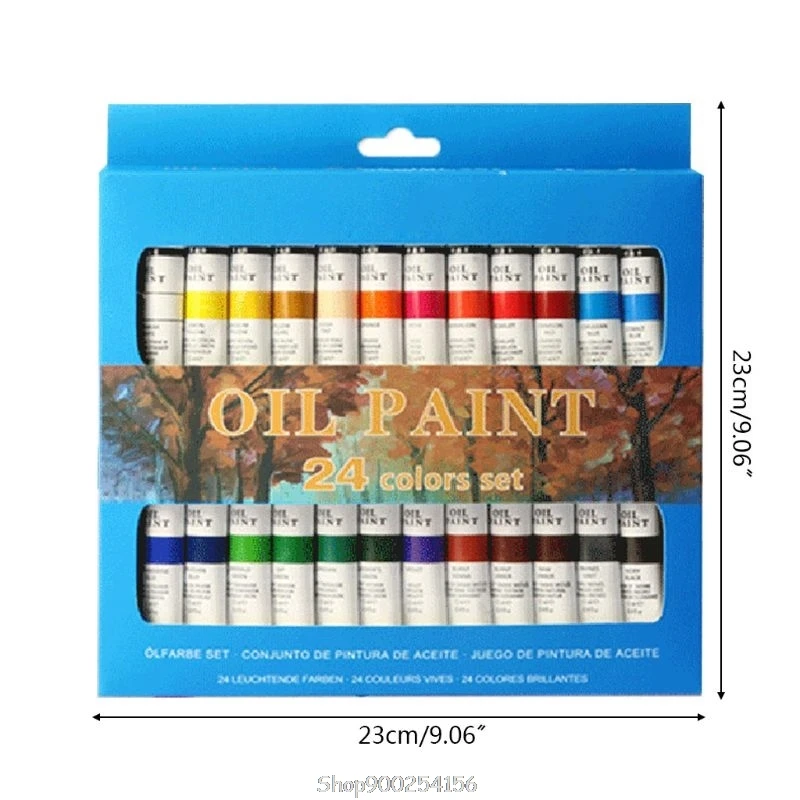 

24 Colors Professional Oil Painting Paint Drawing Pigment 12ml Tubes Set Artist Art Supplies O27 20 Dropship