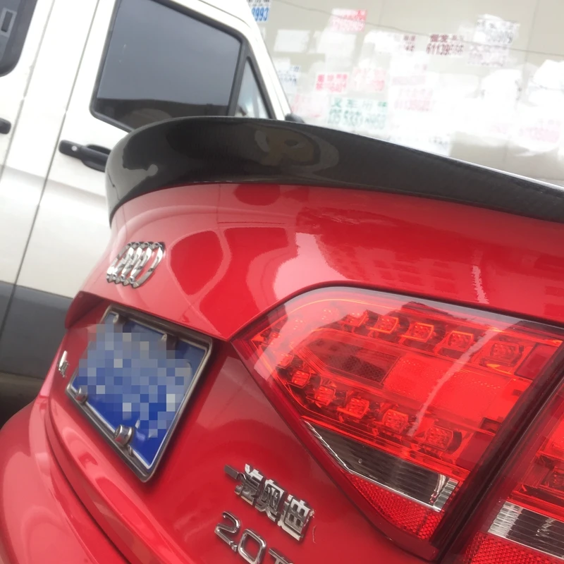 Для Audi A4 B8 B8.5 4 Двери Седан 2009 2012 HK стиль высокое качество карбоновое волокно заднее крыло крыша задний ящик декорированный спойлер