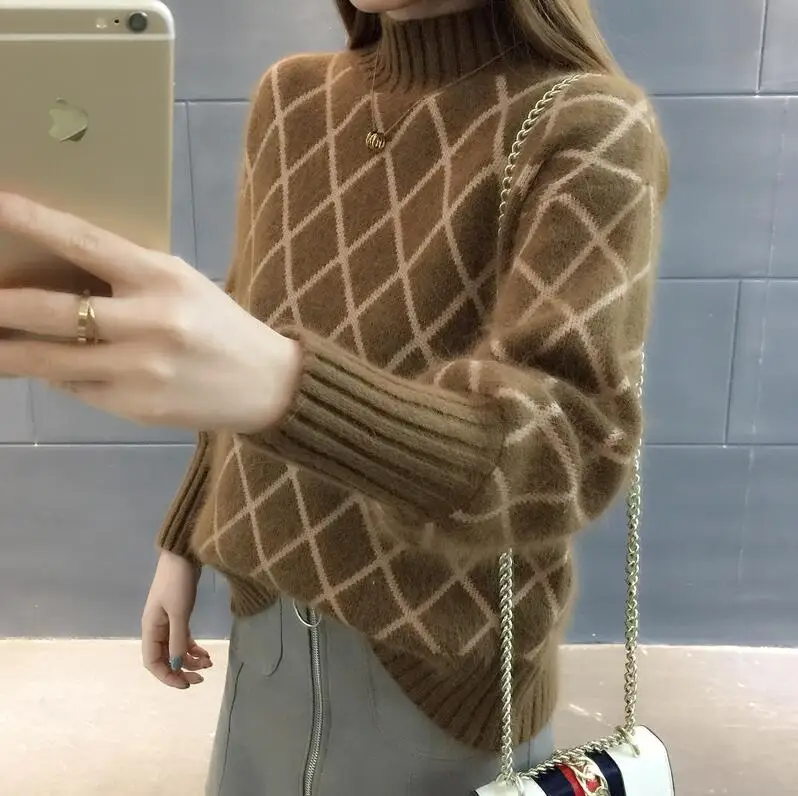 Свитера Мода 2019 Женский водолазка женский кашемировый свитер винтажный пуловер