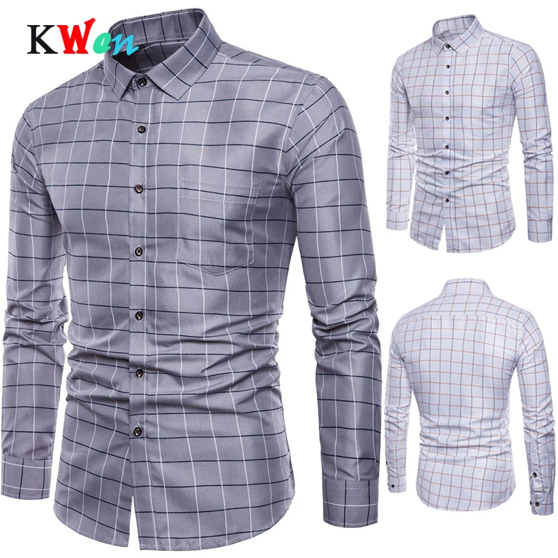 Брендовая мужская рубашка с длинным рукавом формальные повседневные