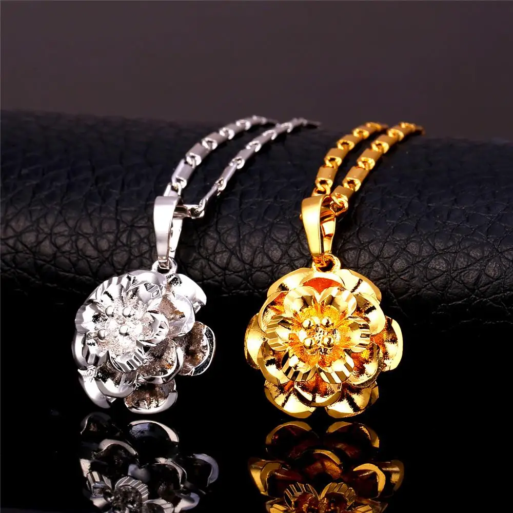 Женский ювелирный комплект из колье и серёг золотого цвета | Украшения