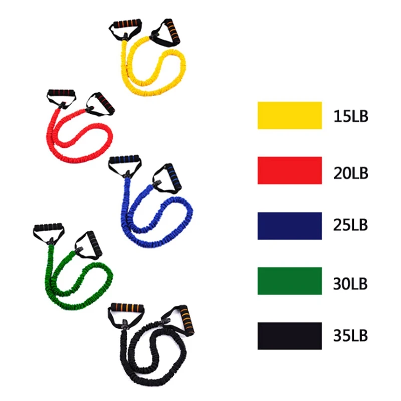 

2020 Hot Yoga Fitness Resistance Chest Expander Muscle Fitness Rubber Elastic Rope Workout Bands For Sports Exercise