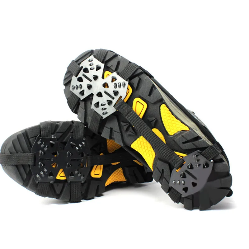 

Gripper for Shoes with 24 Teeth Non-slip Shoe Cover Snow Claw for Mountaineering Hiking QW