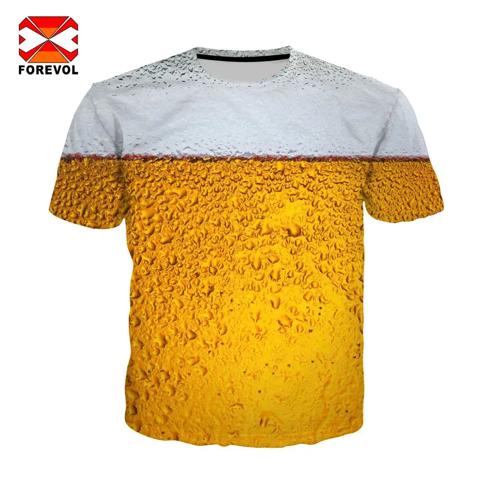 Футболка Мужская/женская с 3D принтом Пиво икры модная тенниска оверсайз