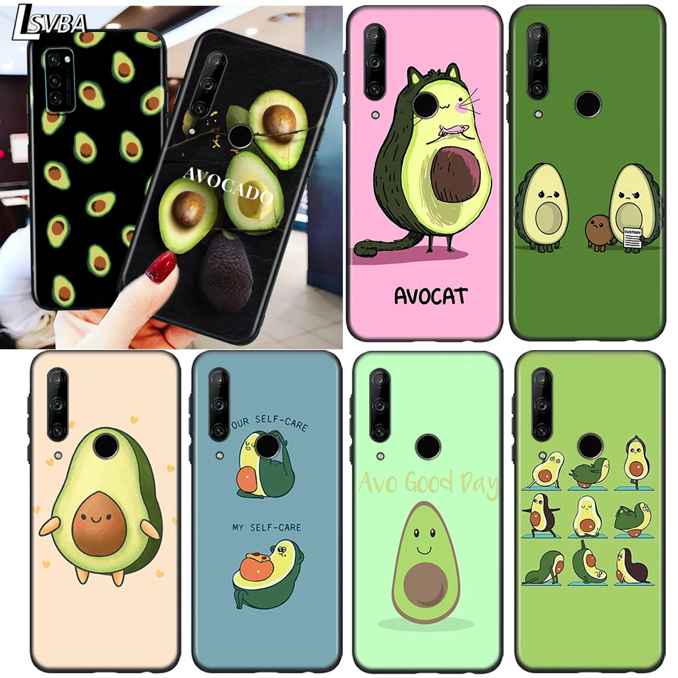 

Silicone Cover Cute Cartoon Avocado Food For Huawei Honor 9C 9S 9A 9X 9N 9 8S 8C 8X 8A 8 V9 Lite Pro 2020 2019 Phone Case